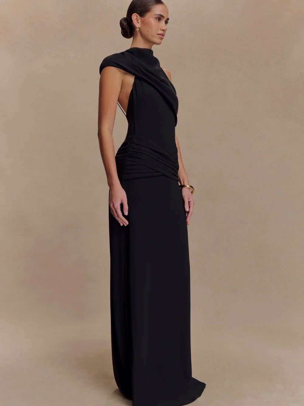 NWT ✨ Meshki Analia Chiffon Maxi Dress - Black